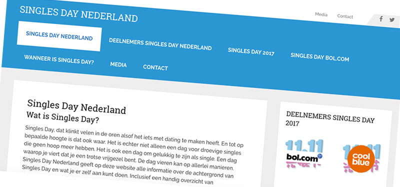 website singlesday nederland